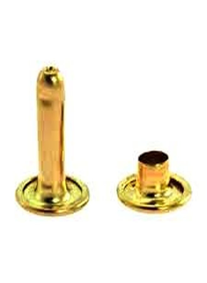 Nimida™ Single Cap Rivets | Brass | Medium Size-7 mm | Golden | for DIY Leather Craft | Pack of 100 Pairs - Image 4